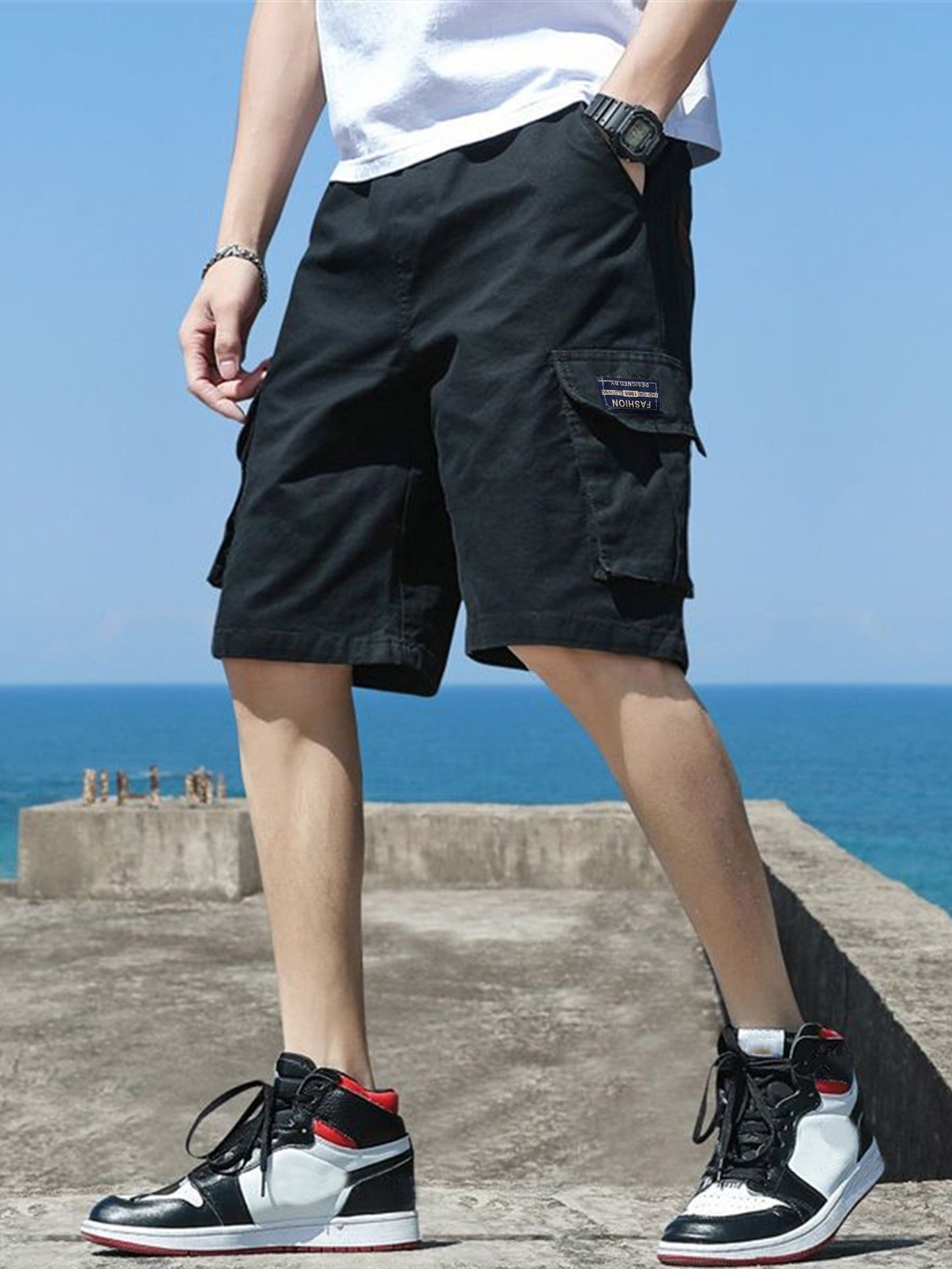 Men's Oversized Cargo Shorts for Outdoor/Workout, Plus Size