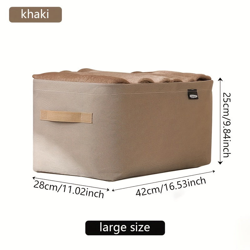 Versatile Clothes Storage Box, Portable Wardrobe Organizer with Handles