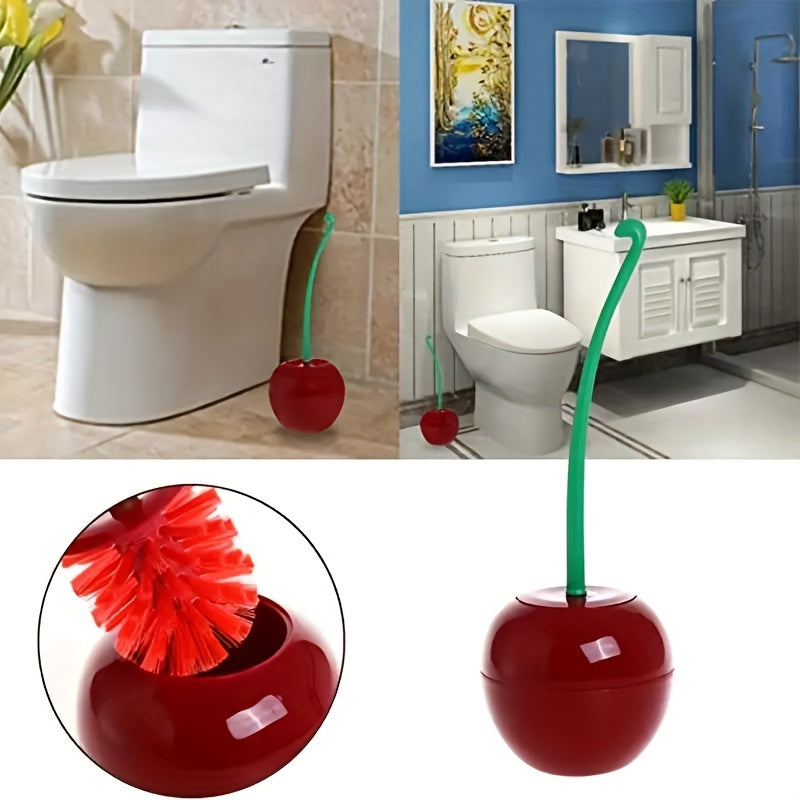 This 1 Pack Cherry-Shaped Toilet Brush Set includes a long handle and holder, perfect for multipurpose bathroom cleaning. The thick bristles ensure a deep clean while being rustproof and leak-proof. Versatile and efficient, it can be used for bathroom