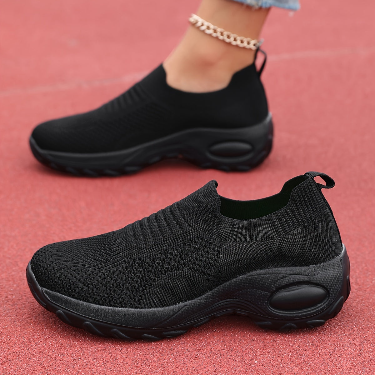 Comfortable slip-on sneakers with breathable fabric upper and embroidered detail, durable sole and cushioned insole, suitable for all-season wear, designed for European and North American