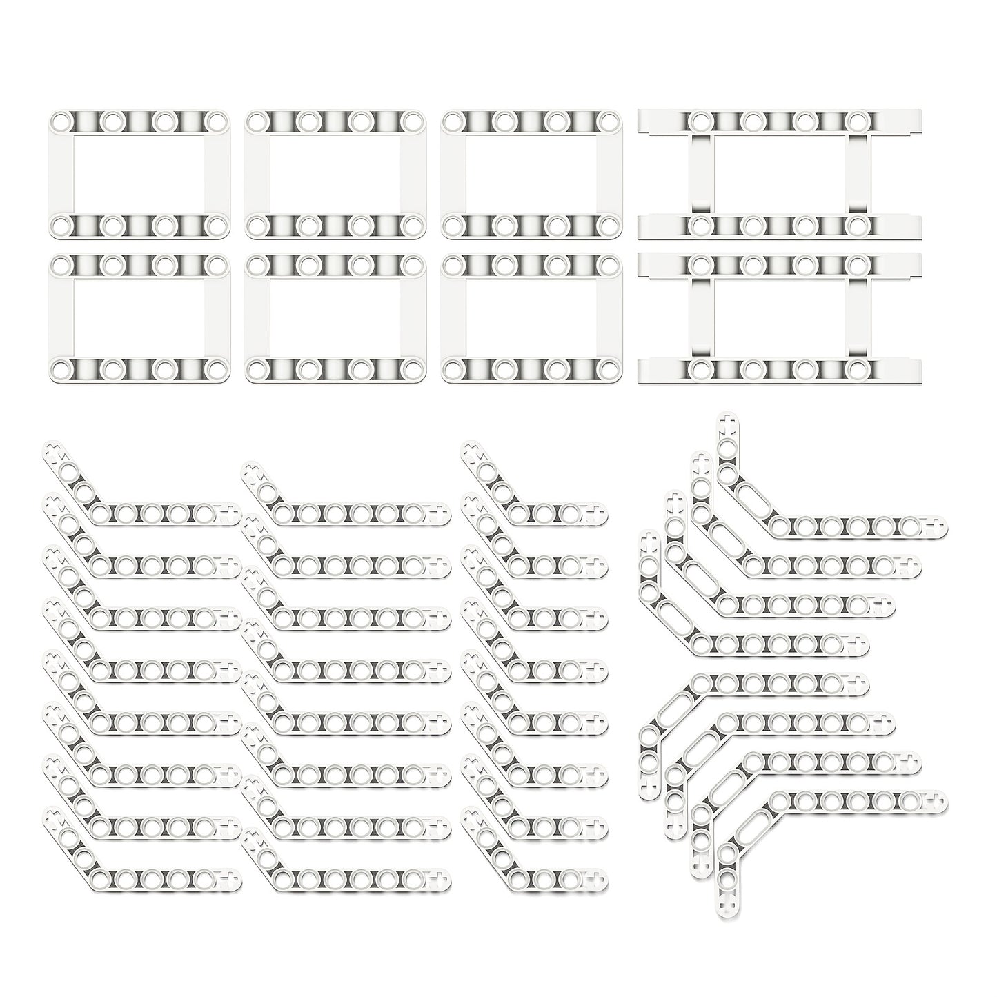 40 piece set of Technical Parts Beams for DIY building blocks, including Angular Beam Frame and Liftarm Brick accessories.