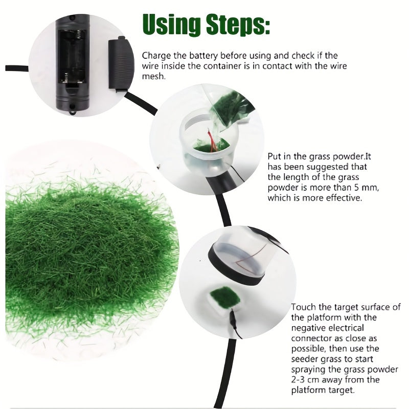 DIY military model tool for sand table building with electrostatic grass planting feature for outdoor scenes.