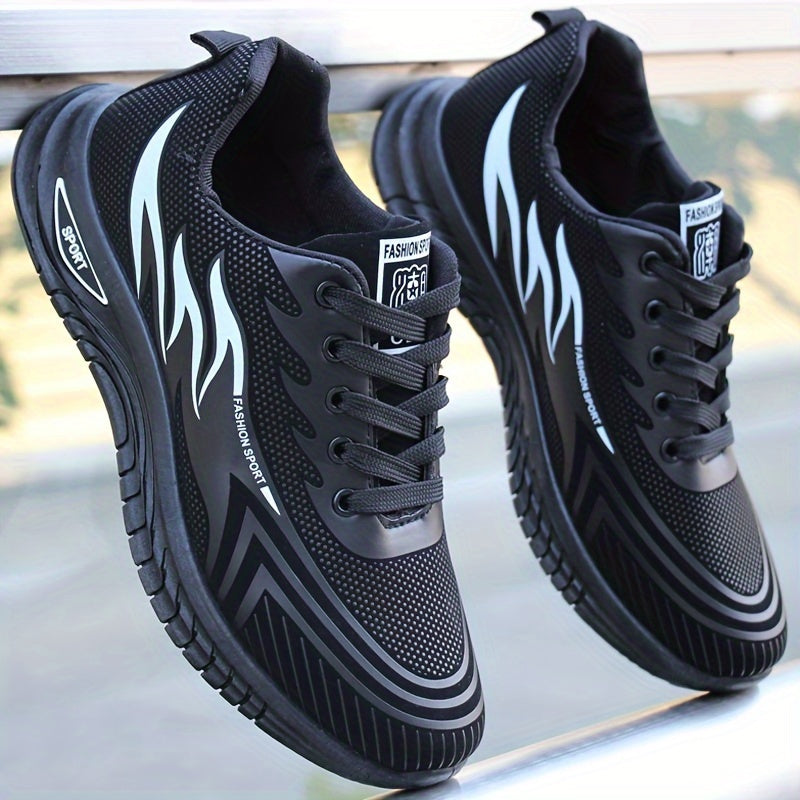 Men's Striped Running Shoes for Outdoor Activities