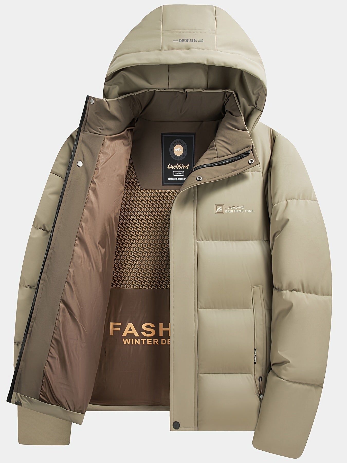 Stylish winter jacket for men with removable hood - perfect for business or outdoor use