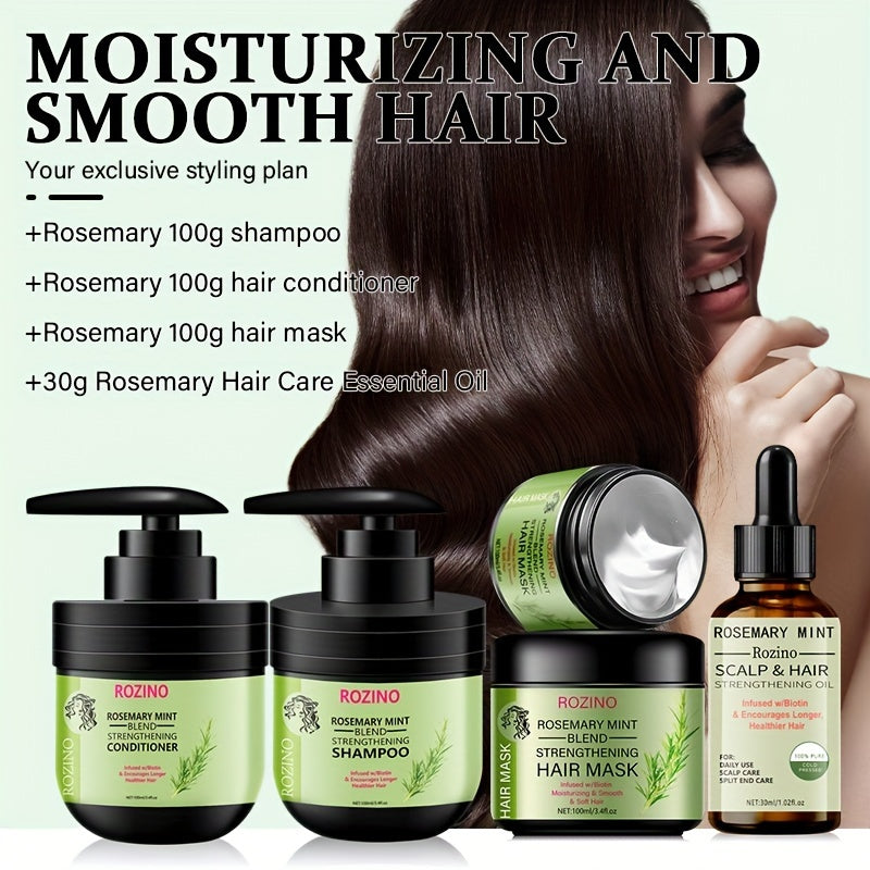 ROZINO Rosemary Hair Care Set - Unisex, Suitable for all hair types, Gentle clean, Valentine's Day Limited Edition