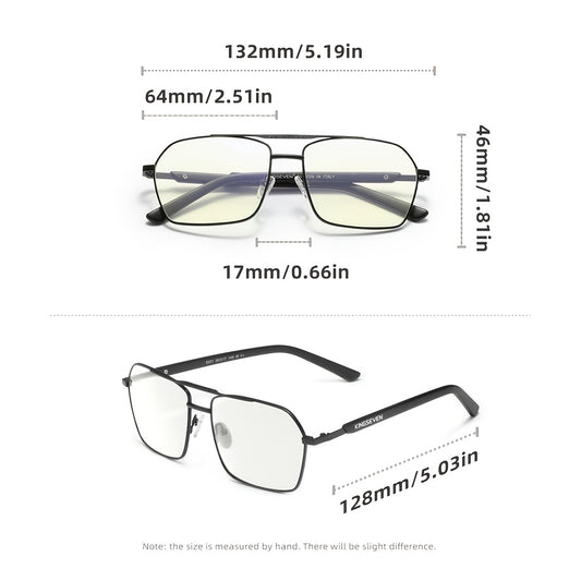 Kingseven 1pc Blue Light Blocking Glasses for Women & Men, Suitable for Computer, TV, Phone & Gaming, Decorative Glasses" - Kingseven's blue light blocking glasses are suitable for both men