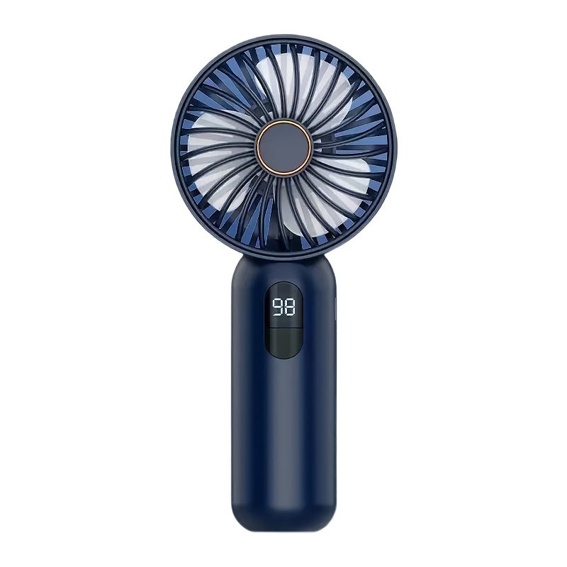 New handheld mini fan, USB rechargeable for office and outdoor use, silent and durable with a portable design perfect for camping.