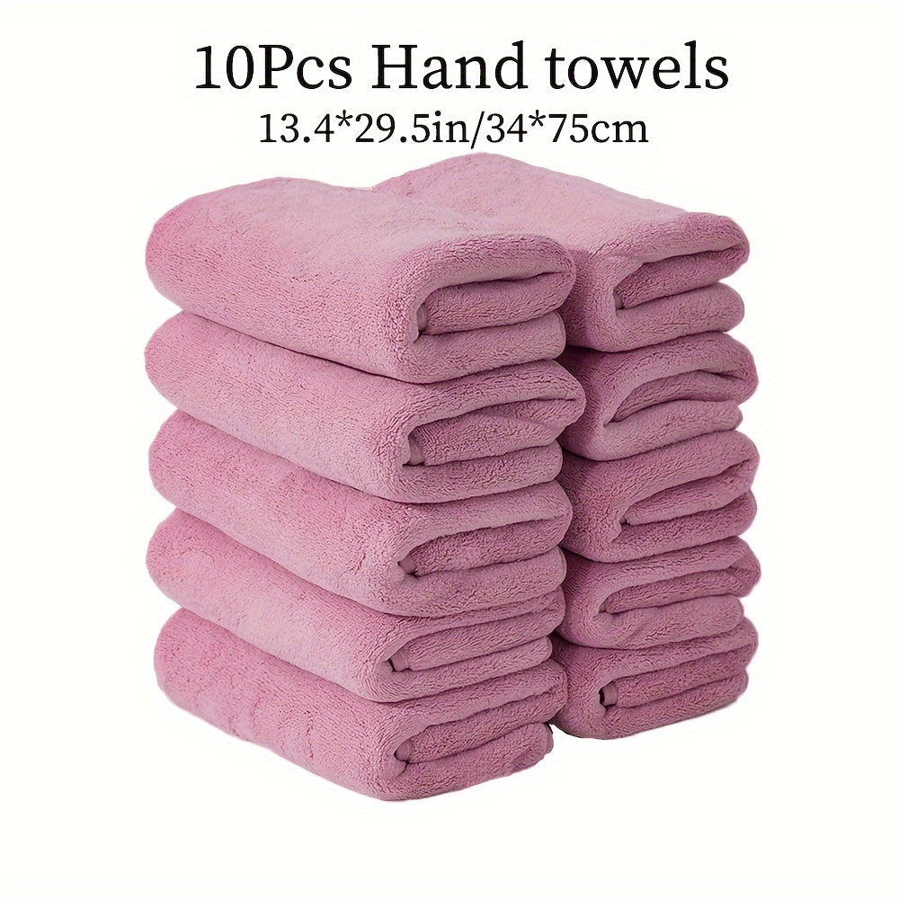 Soft and comfortable microfiber hand towel set with good water absorption, suitable for family, shower, fitness, and sauna. Available in multi-color options.