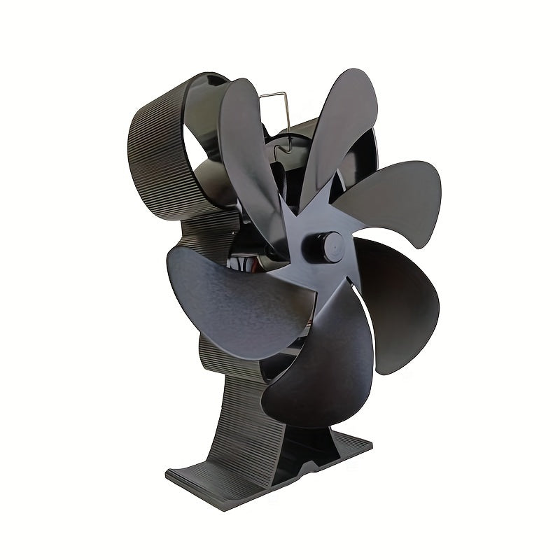 6-Blade Fireplace Fan in Adorable Mouse Shape - Lightweight, Made of Aluminum, No Batteries Required - Perfect for both Heating and Cooling Applciations