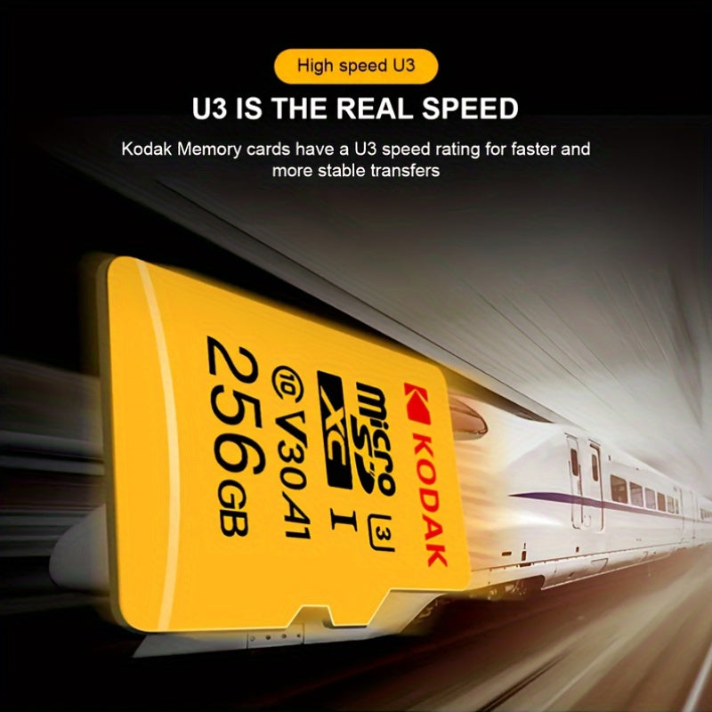 Kodak High Speed Memory Card for Driving Recorder, Surveillance Camera, and Mobile Devices, available in various sizes.