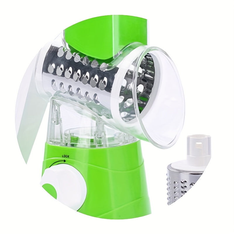 One-piece Vegetable Slicer with Multifunctional Fruit Slicer, TableTop Drum Grater, Manual Food Grater, Roller Vegetable Grater, Potato Cutter, Household Potato Chopper - Kitchen Stuff Gadgets and Accessories.