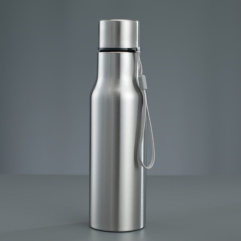 Lightweight stainless steel water bottle, PVC-free, hand wash only, perfect for active lifestyles and fitness enthusiasts. Available in 750ml and 1000ml sizes.