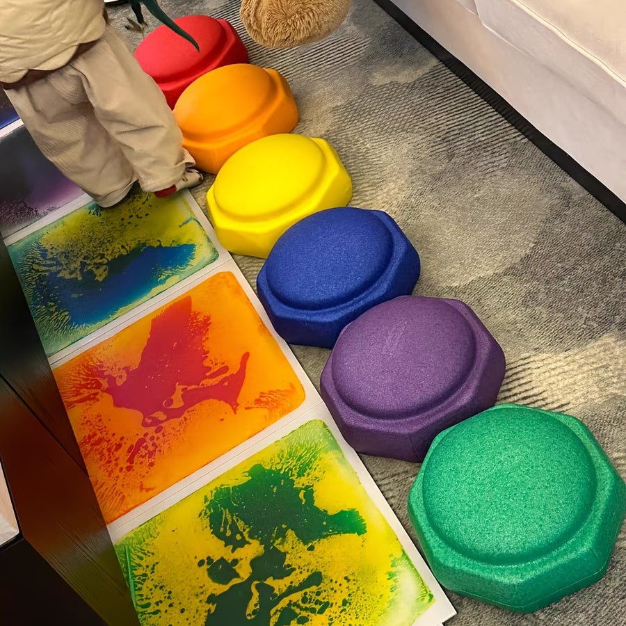 4 Stepping Stones for Kids that can be used as balance boards, stools, or creative display bases. Ideal for Christmas, Halloween, or birthday gifts.