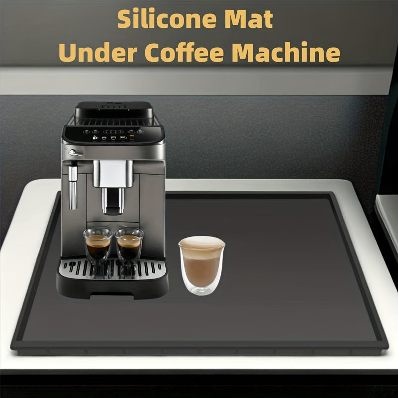 Multi-functional Silicone Coffee Maker Mat - Prevents Spills, Withstands High Temperatures, and Water Resistant - Ideal for Kitchen Surfaces, Baking, Air-Drying, and Outdoor Picnics - Made from Safe Food-Grade Material