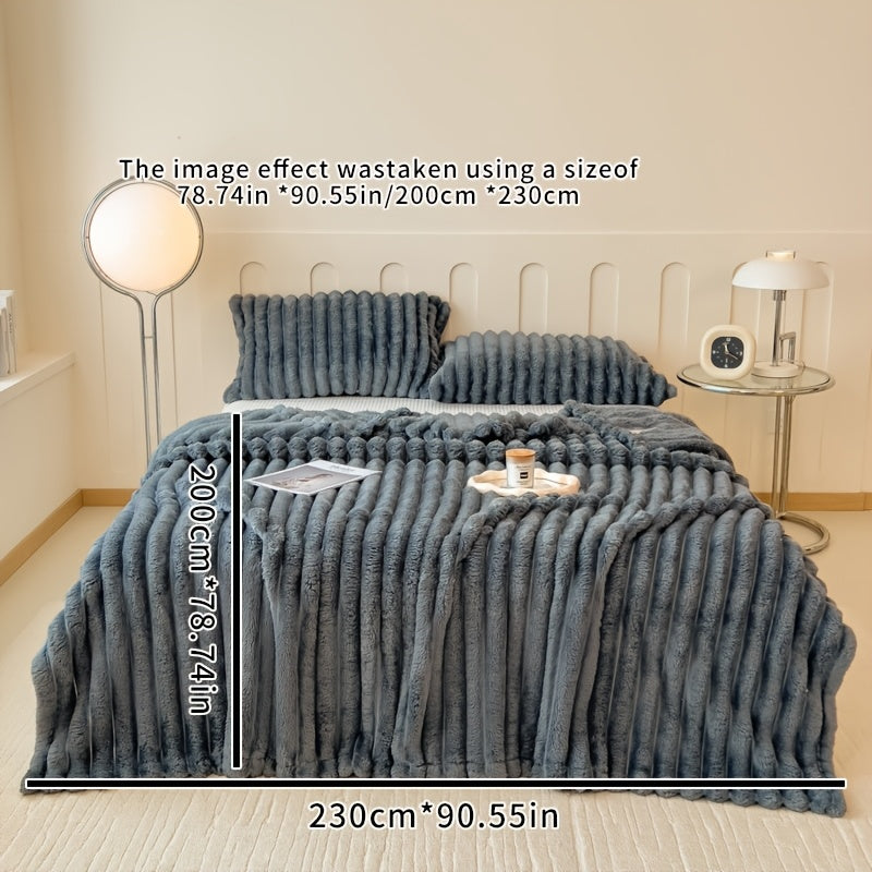 Luxurious Double-sided Blanket with Warmth and Comfort - Perfect for Napping, Office, Camping, and Sofa - Easy to Clean in the Washing Machine - Pillowcase and Pillow Not Provided