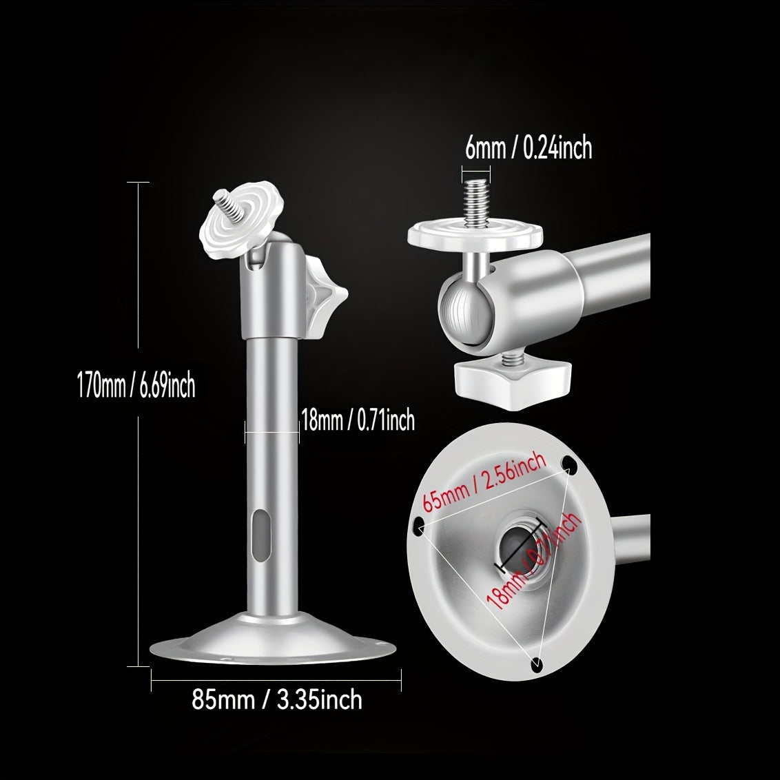 Adjustable ceiling and wall mount for LCD projectors.