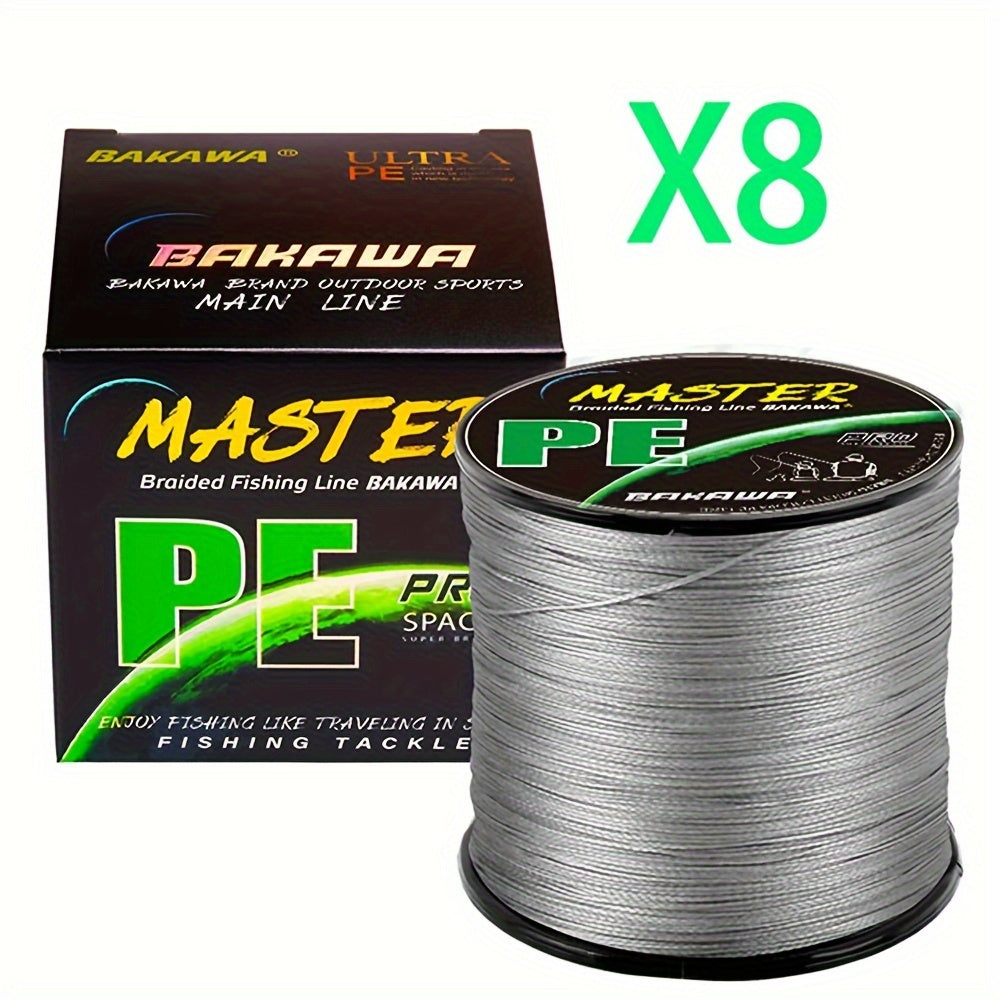 300m BAKAWA PE Braided Fishing Line - Strong, Smooth Casting, High Sensitivity for Saltwater and Freshwater Angling