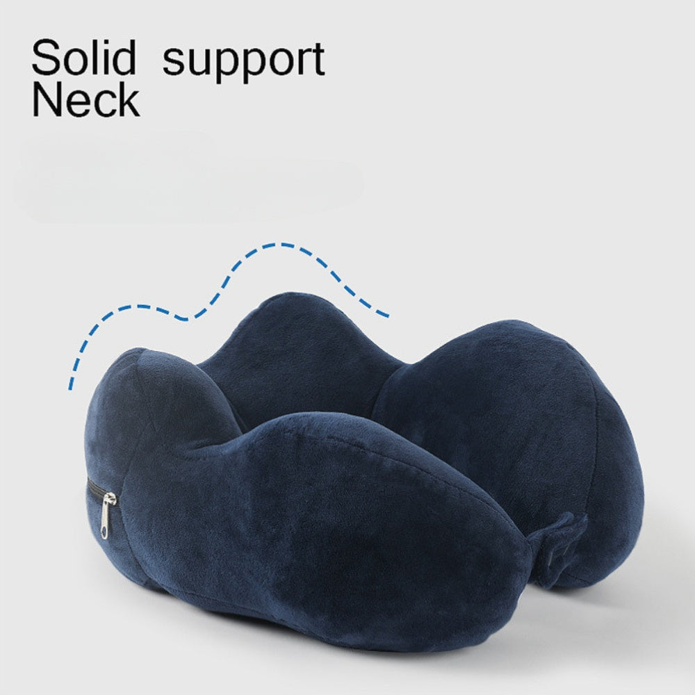 The 1pc Ergonomic U-Shaped Neck Support Pillow with Built-In Cap offers medium firmness and portability. Filled with PP material, it is great for use in the office, car, train, camping, and is ideal for flying and road trips. Suitable for ages 14 and up.