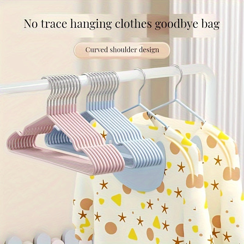 20 to 30 pieces of baby clothes storage hangers, kid clothes drying racks that are durable and anti-slip. Perfect for organizing and storing clothes in the bathroom, bedroom, closet, wardrobe, home, or dorm.