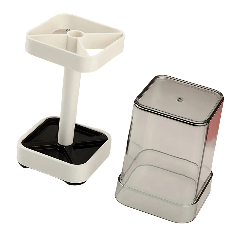 Modern Couple's Toothbrush Holder Set with Mouthwash Cup and Storage Rack - Space-Saving Bathroom Organizer in Minimalist White Design. Durable, Easy to Clean, and Ideal for Home Use. Wall Mounted for Added Convenience.