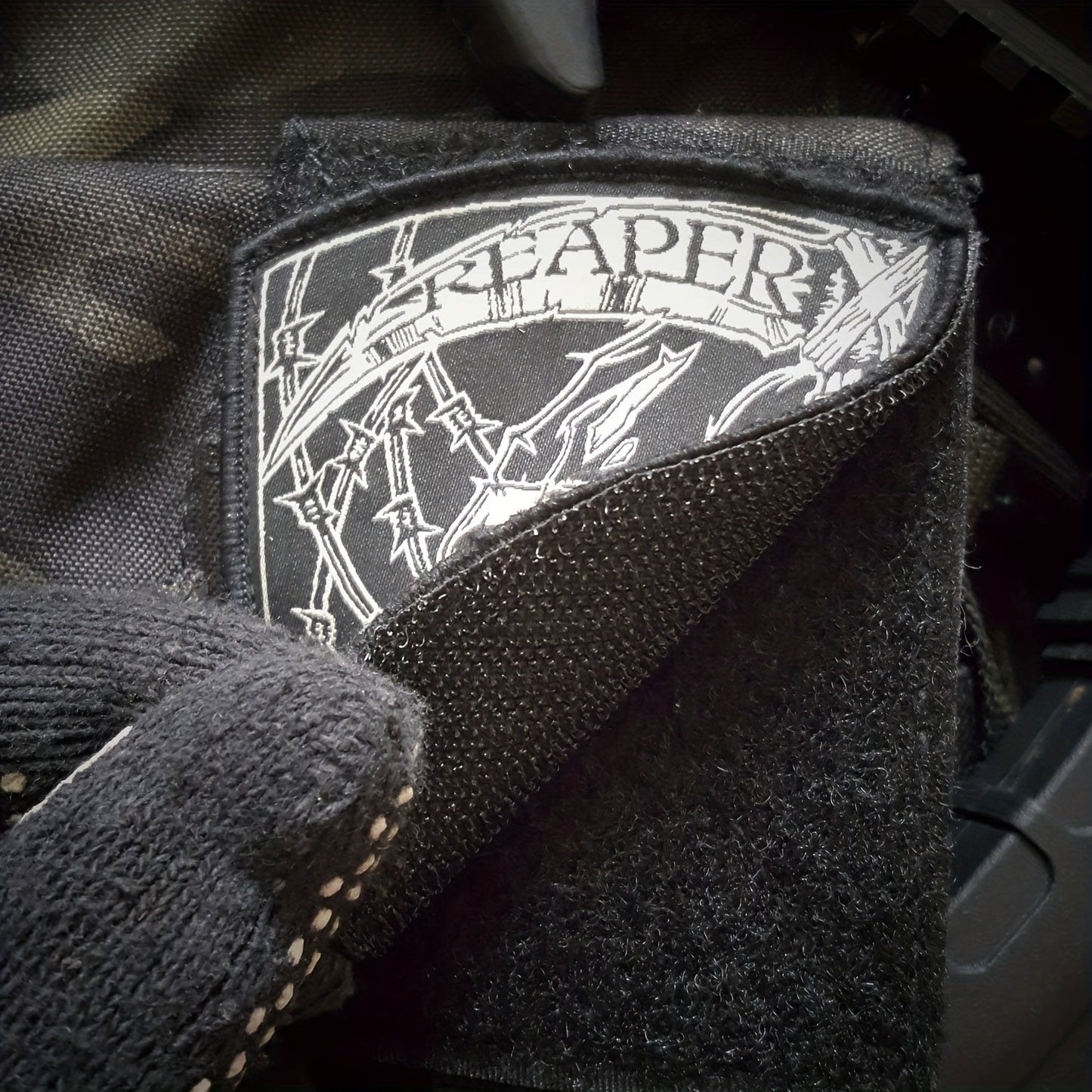 Tactical embroidered hook and loop morality cloth for men - perfect for adding badges to backpacks, clothing, and gear.