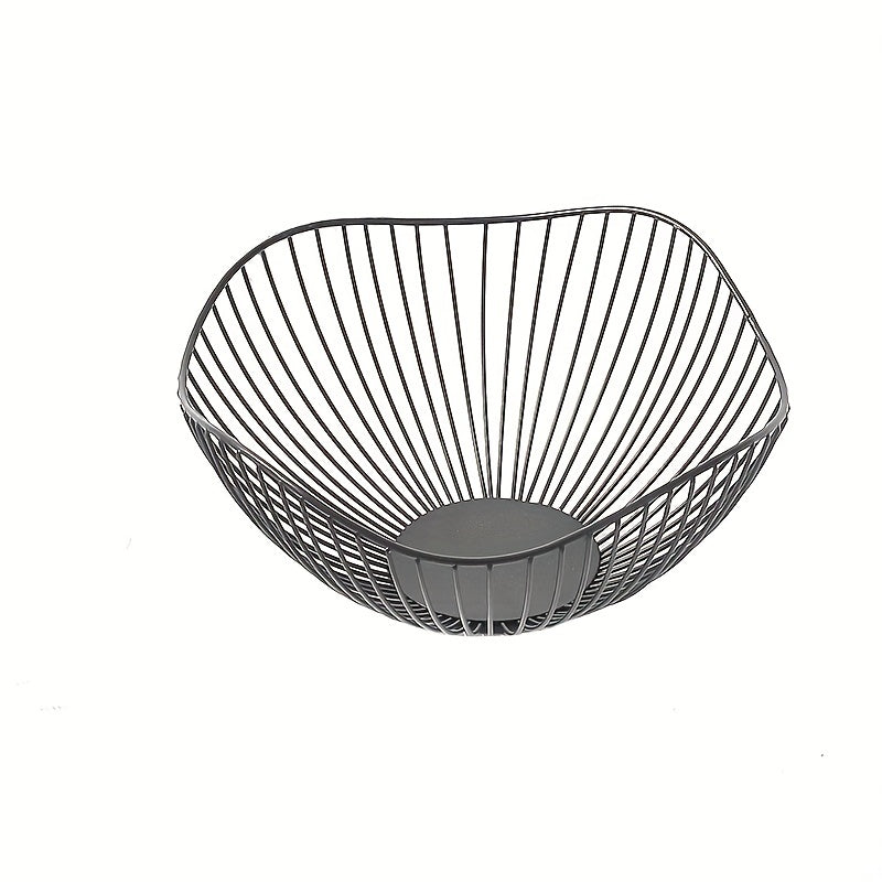 Metal fruit bowls for serving and storage, decorative display rack for dining table.