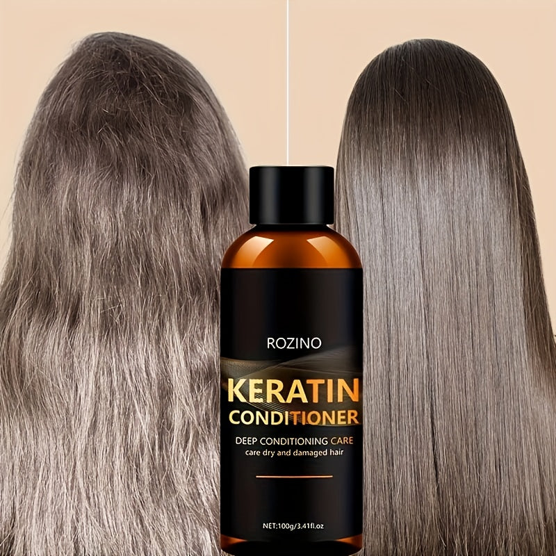 Keratin conditioner for dry, damaged hair. Non-greasy, moisturizing, and promotes smooth, shiny hair.