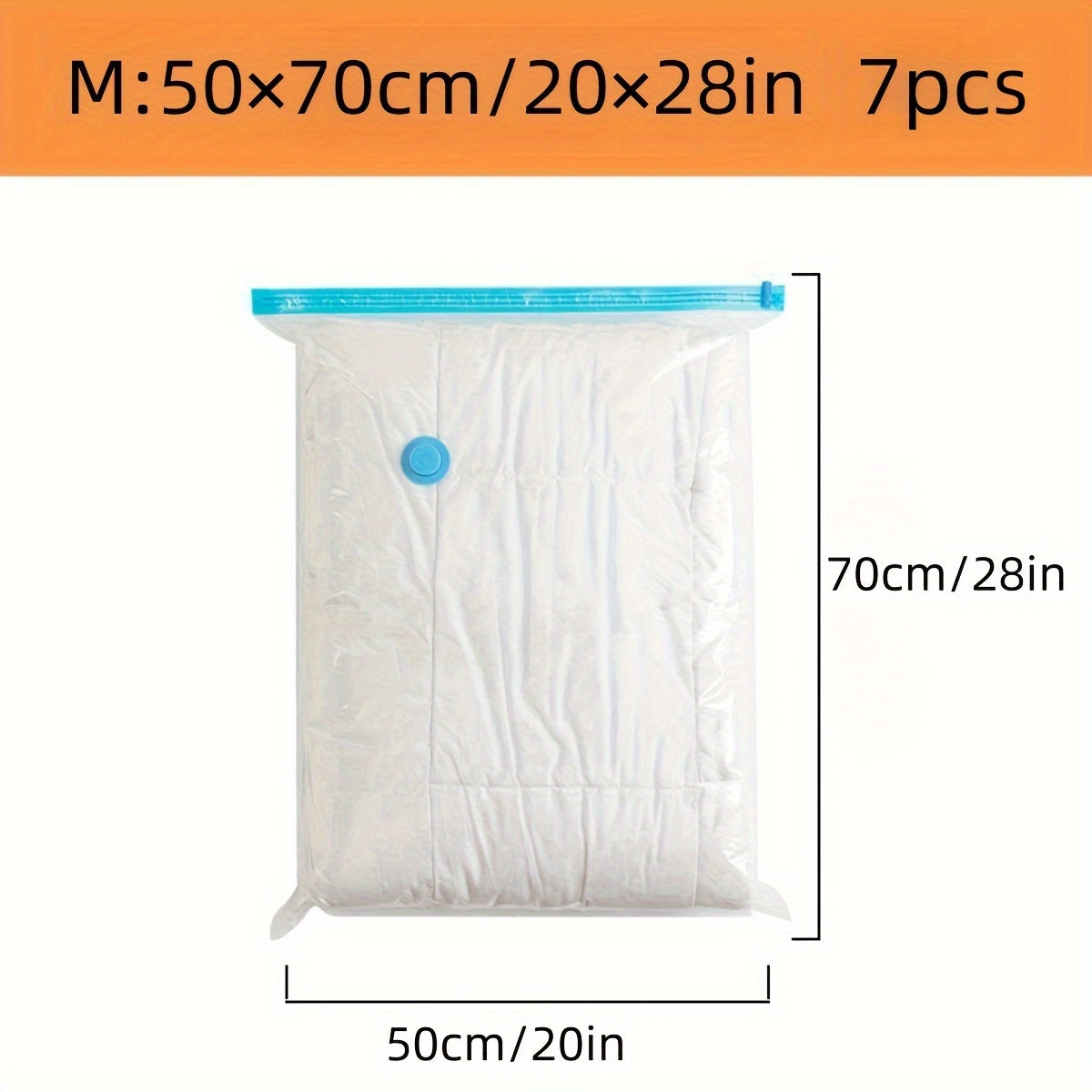 Large, medium, and small vacuum compression bags available in sizes of 3, 7, 9, and 11 pieces. Perfect for wholesale storage, seasonal clothing storage, quilt storage, and travel. A great helper for organizing your belongings with multiple size options.