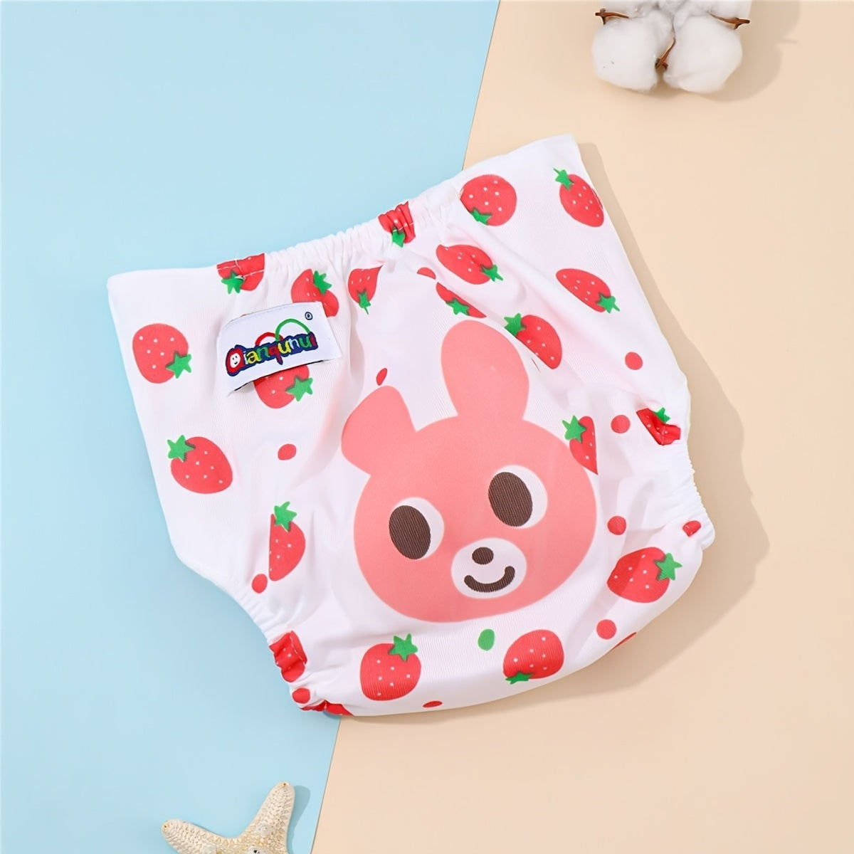 Soft Cotton Baby Training Diapers with Cartoon Pattern, Leakproof and Washable, suitable for 0-3 Year Old Boys and Girls, Mixed Colors, Ideal for Baby Potty Training