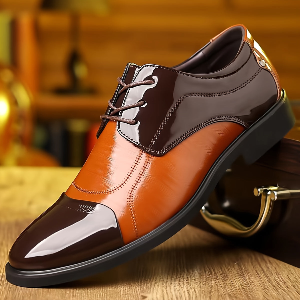 Men's slip-on formal shoes, wear-resistant and non-slip for business or Father's Day gifts.