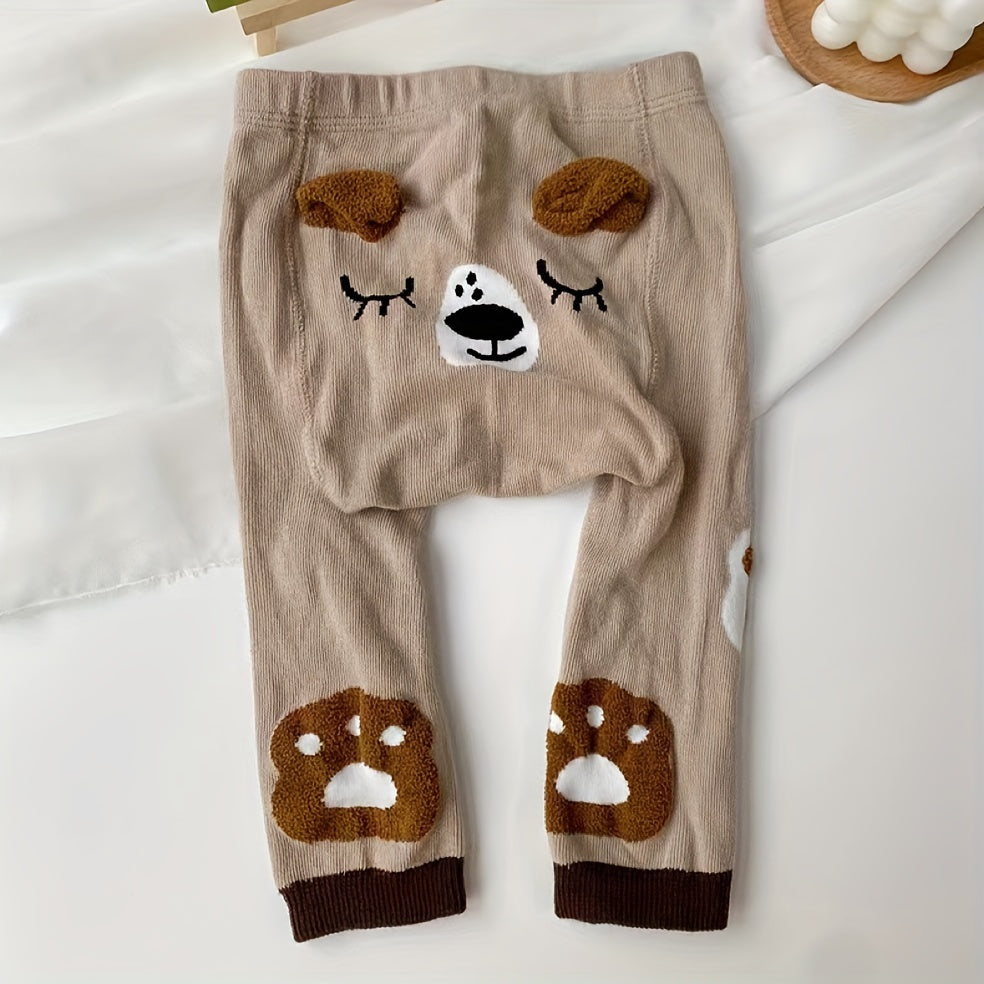 2 cute cartoon cotton blend leggings for youngsters, soft, stretchy, and perfect for all seasons