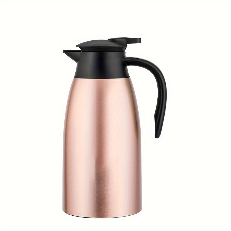 Insulated vacuum bottle made of 304 stainless steel, featuring double-layer thermal insulation for keeping beverages hot or cold. Ideal for use at home, office, or in the car.