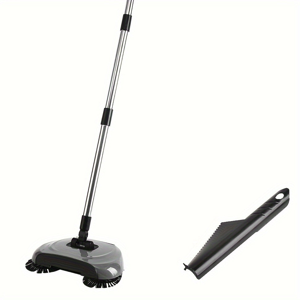 1 set of a versatile hand push sweeper that functions as a vacuum cleaner and sweeping and mopping machine. Perfect for removing garbage, pet hair, and dust, it can be used for both dry and wet cleaning on hardwood and ceramic tiles. This multifunctional