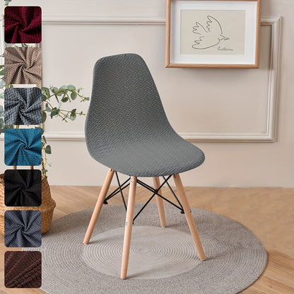 Durable, easy-to-clean chair cover for classic dining chairs made of polyester and elastane, perfect for pet owners.