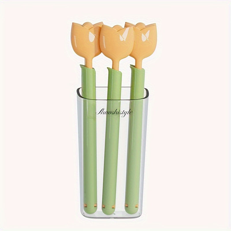 Set of 5 Tulip-Shaped Food Bag Clips with Storage Box - Keep Snacks Fresh and Moisture-Proof in the Kitchen