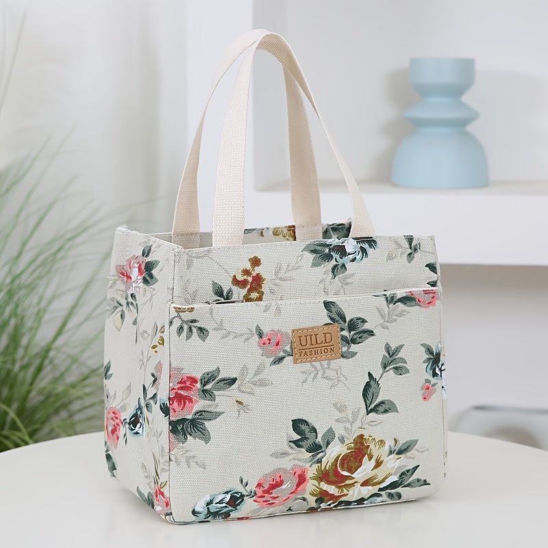 Stay stylish and organized with our large capacity insulated lunch bag. The aluminum foil lining keeps your food fresh all day, making it perfect for work, travel, or picnics. Choose from a variety of floral designs to suit your personal style. Stay