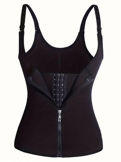 Zipper Shaping Cami Tops for Women's Tummy Control and Waist Training.