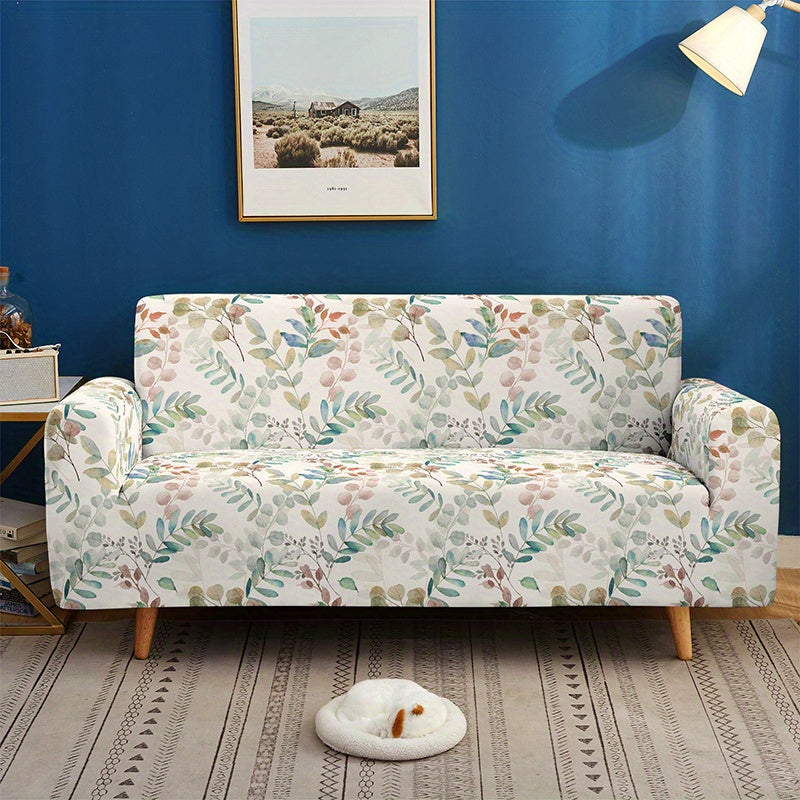 Stylish floral printed sofa slipcover that is elastic and protects your furniture in bedrooms, offices, and living rooms.