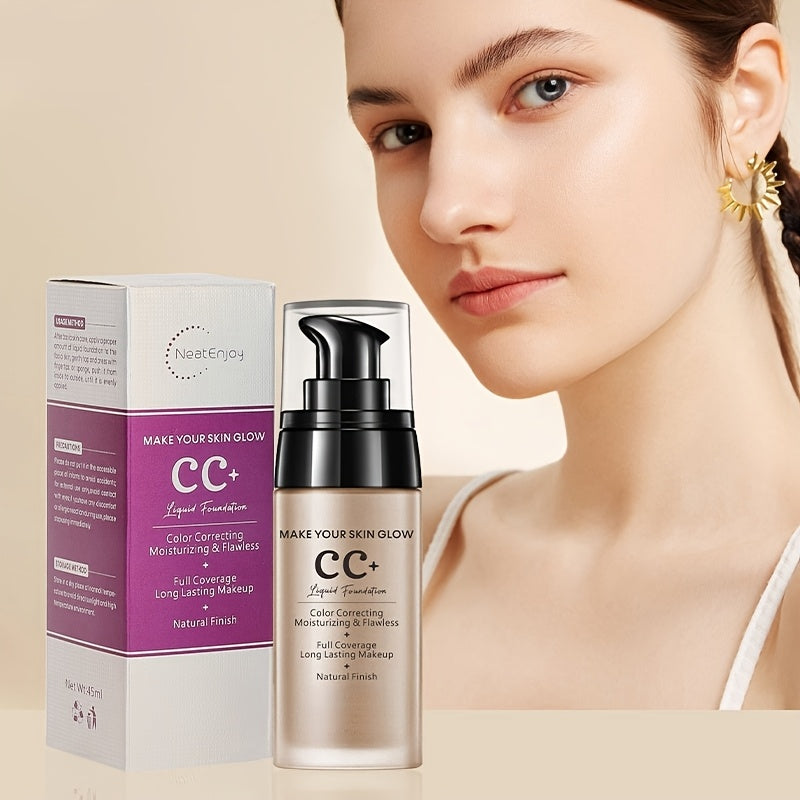 45ML Brightening and Isolating Foundation CC Cream that is Waterproof and Anti-removal, with Makeup concealer for Moisturizing and Breathable coverage.