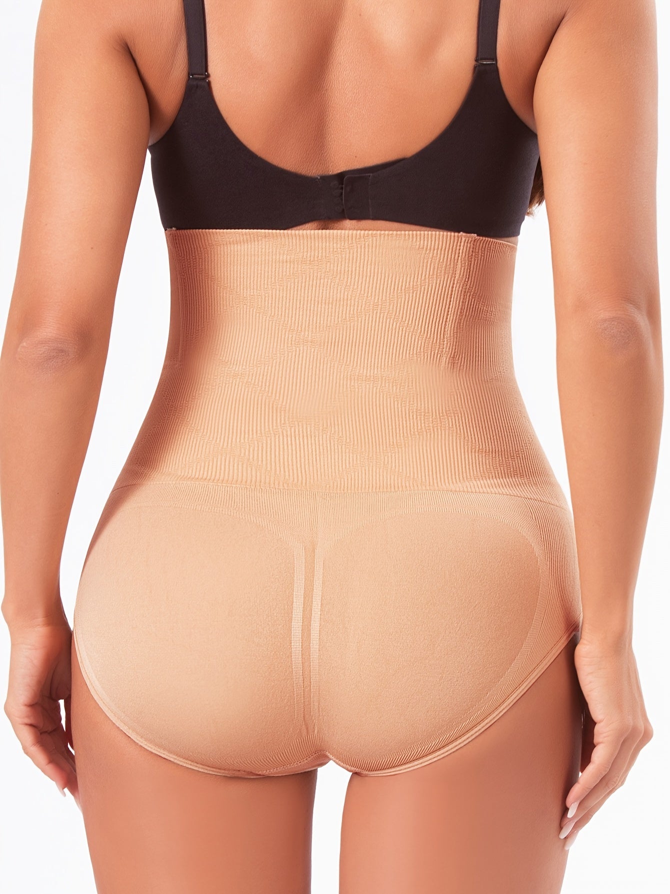 High-waist compression panties for shaping and lifting buttocks, with seamless design for comfort and breathability.