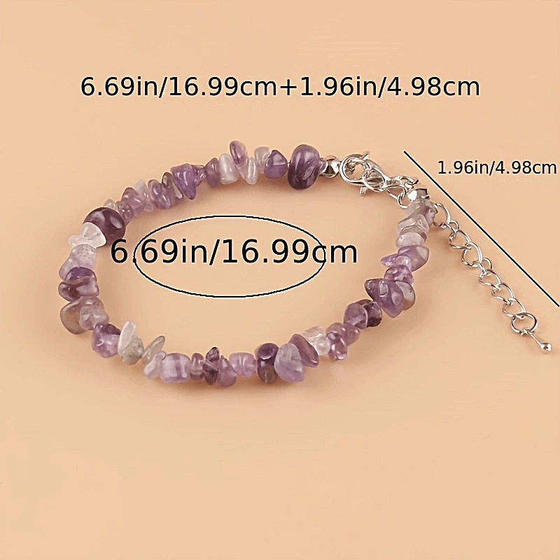 Set of 12 Natural Stone Bracelets, Includes Amethyst, Tiger Eye, and Obsidian, Adjustable Bracelets for Women, Stylish Hand Accessories