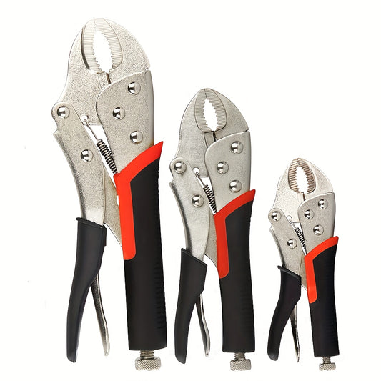 Multi-purpose pliers with adjustable jaw opening, heavy-duty steel grip, and anti-slip knurling for industrial and scientific applications.