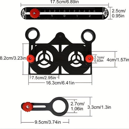 6 Fold Aluminium Alloy Angle Ruler Finder Measuring Ruler Template Tool