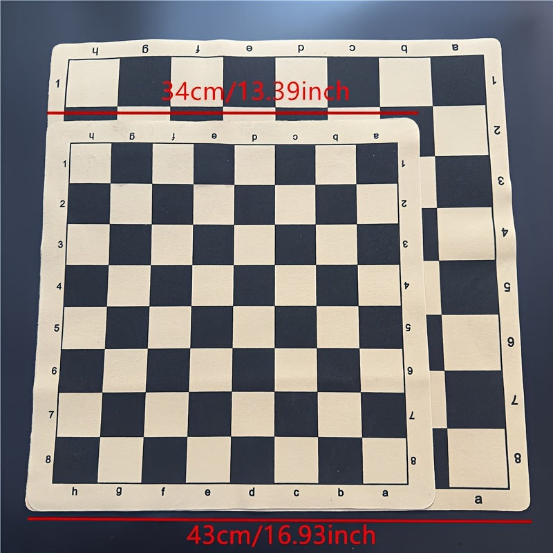 Yernea Standard Edition Collapsible Portable Individual Chess/Checkers Game Board, 34cm and 43cm, for Education