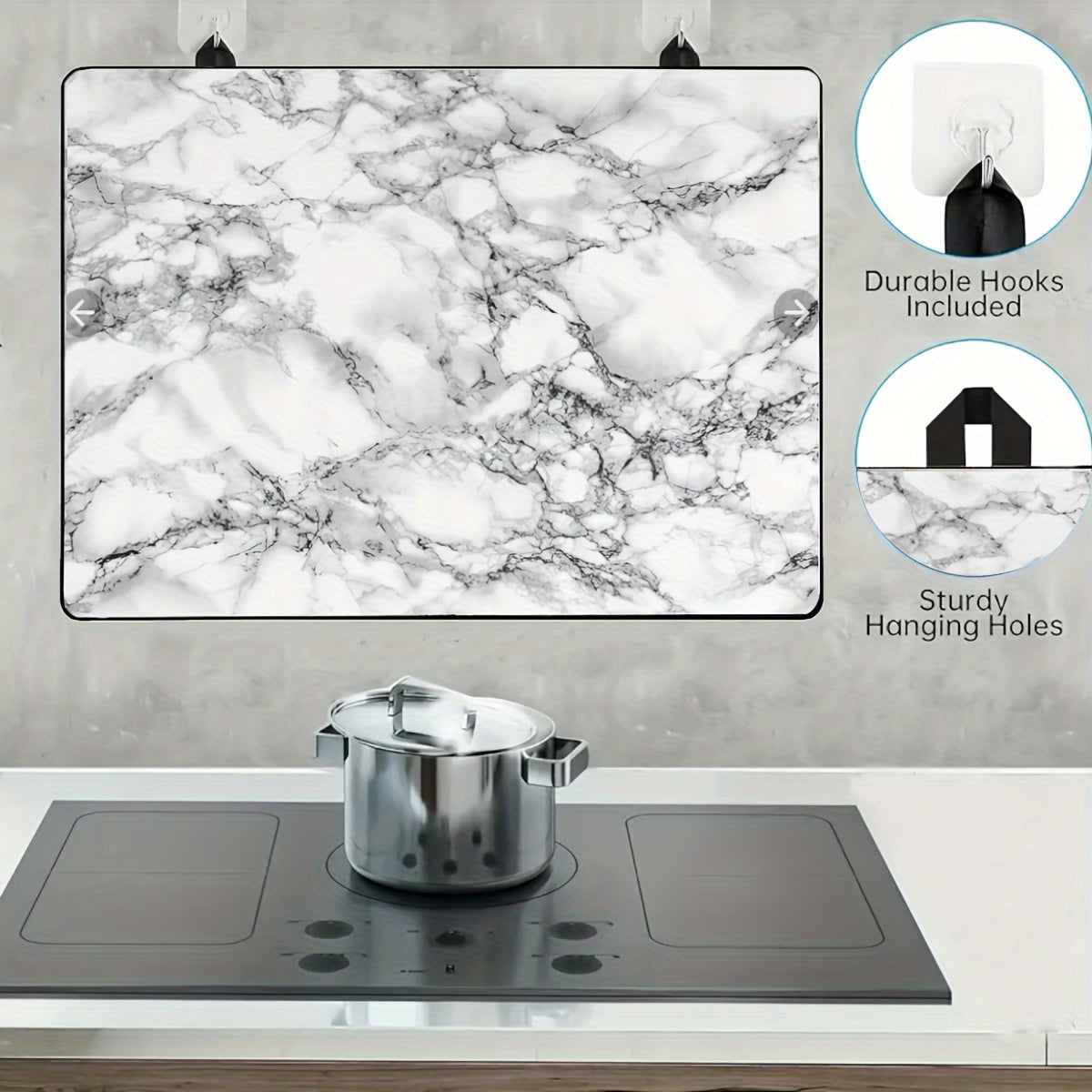 This multipurpose kitchen accessory is a 1 piece marble non-slip stove top cover that is heat resistant and designed to protect induction cookers. It is foldable and can also be used as an electric range mat to prevent scratches. In addition, it is