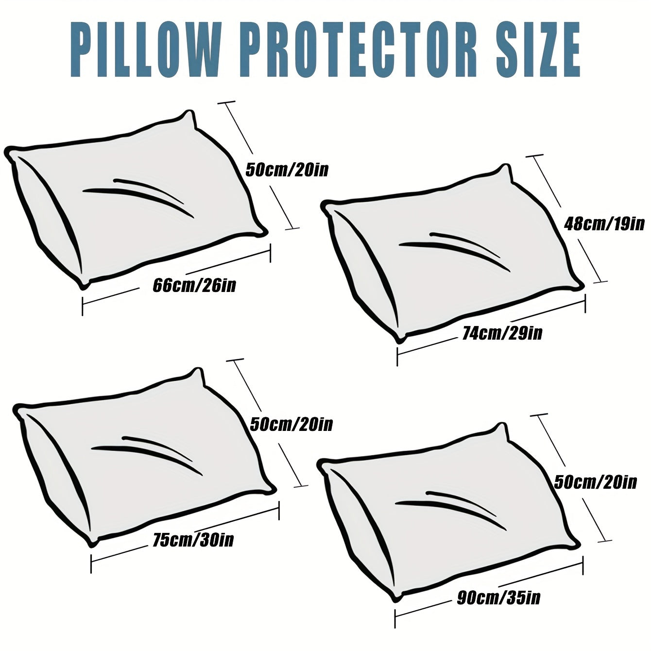 Get double the protection with our 2-Pack of Hypoallergenic Pillow Protectors. Made from 100% polyester, these waterproof and breathable covers are machine washable for easy care. The sanded fabric feels soft against your skin, and the zip closure