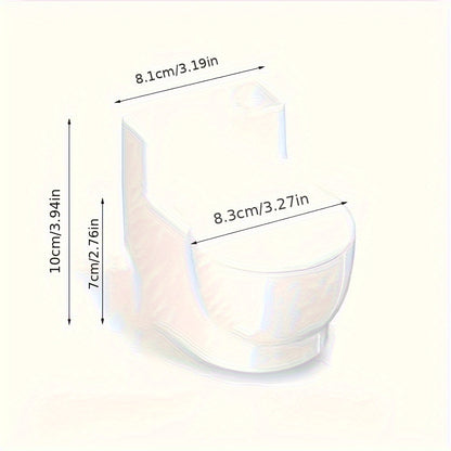 Creative Toilet Shaped Ashtray with Lid - Stylish covered ash bin for home, living room or bedroom. Metal and plastic construction, wall-mountable. No electricity needed.