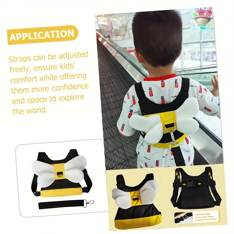 Bee Backpack Harness for Children Ages 3-8, Adjustable with Anti-Lost Leash, Made of Polyamide Material for Secure Kid Safety and Comfort Fit