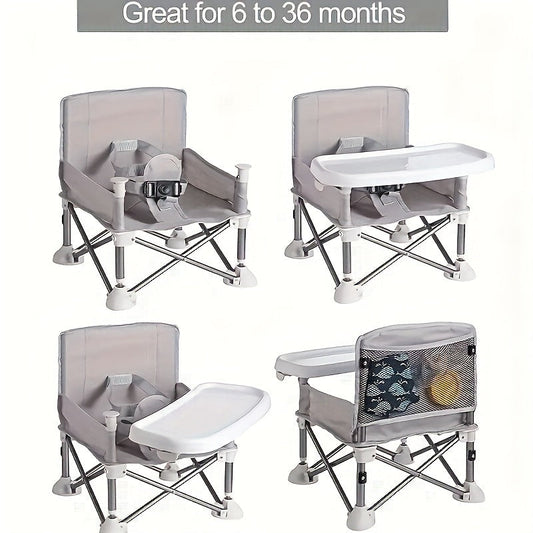 Child's Folding Dining Chair with Detachable Tray, Portable Design for Home Meals and Picnics, Perfect Easter Gift