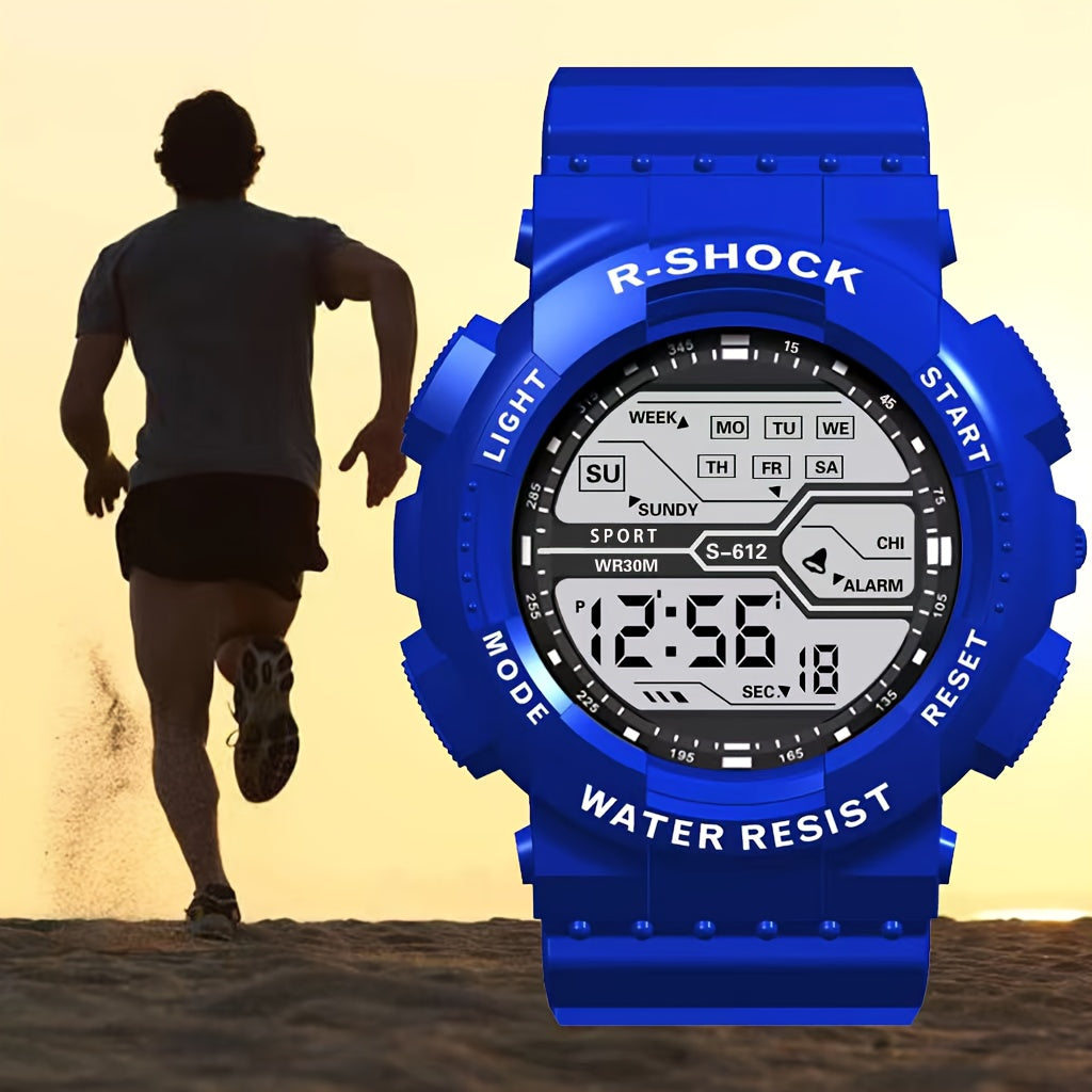 Great Gift Idea: Sporty Electronic Watch with Luminous Display, Perfect for Teens and Adults